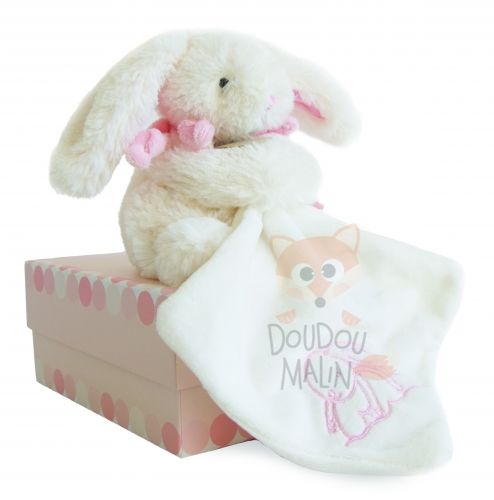  lapin bonbon pantin avec rose blanc 